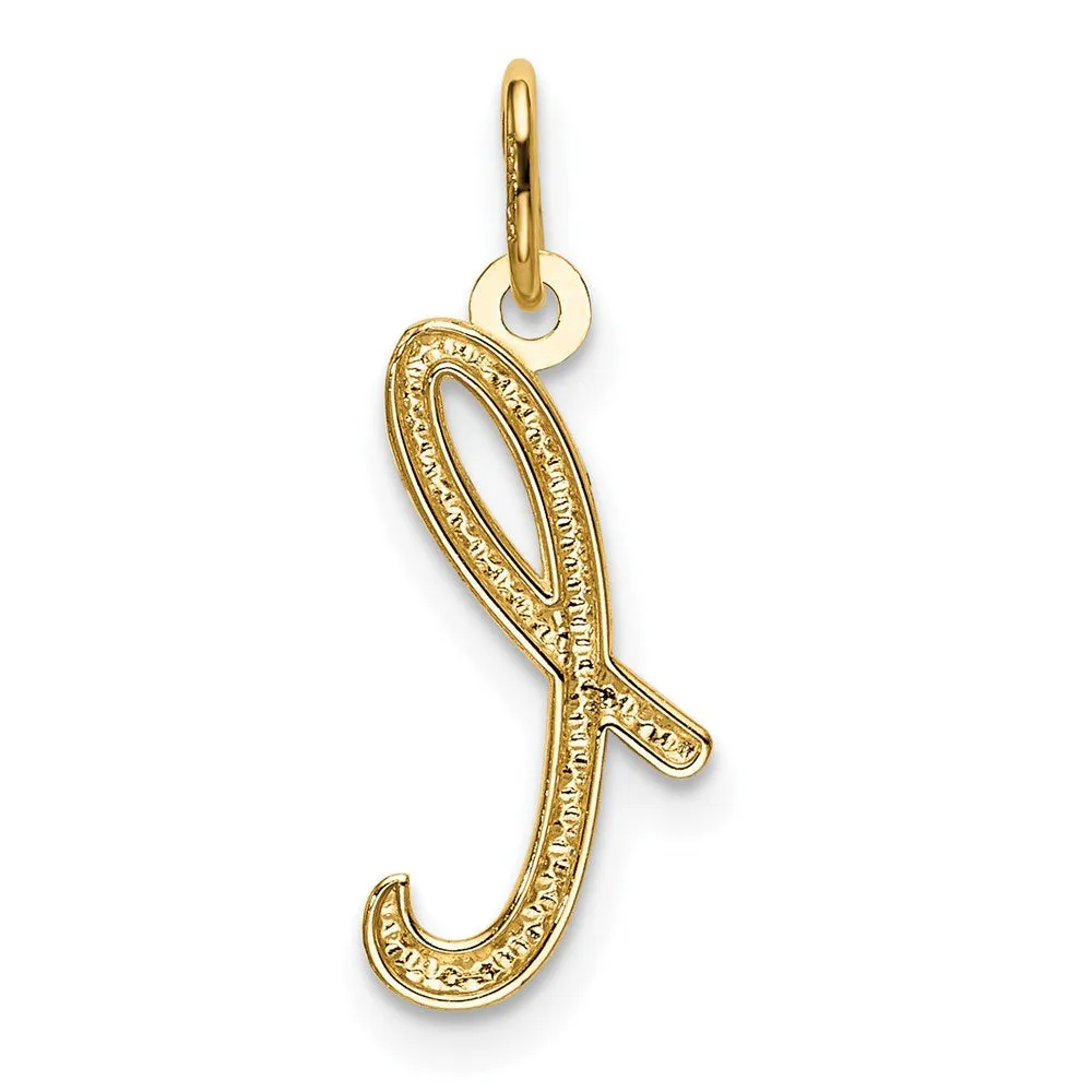 Gold Lowercase Initial "L" Pendant Model-YC1060