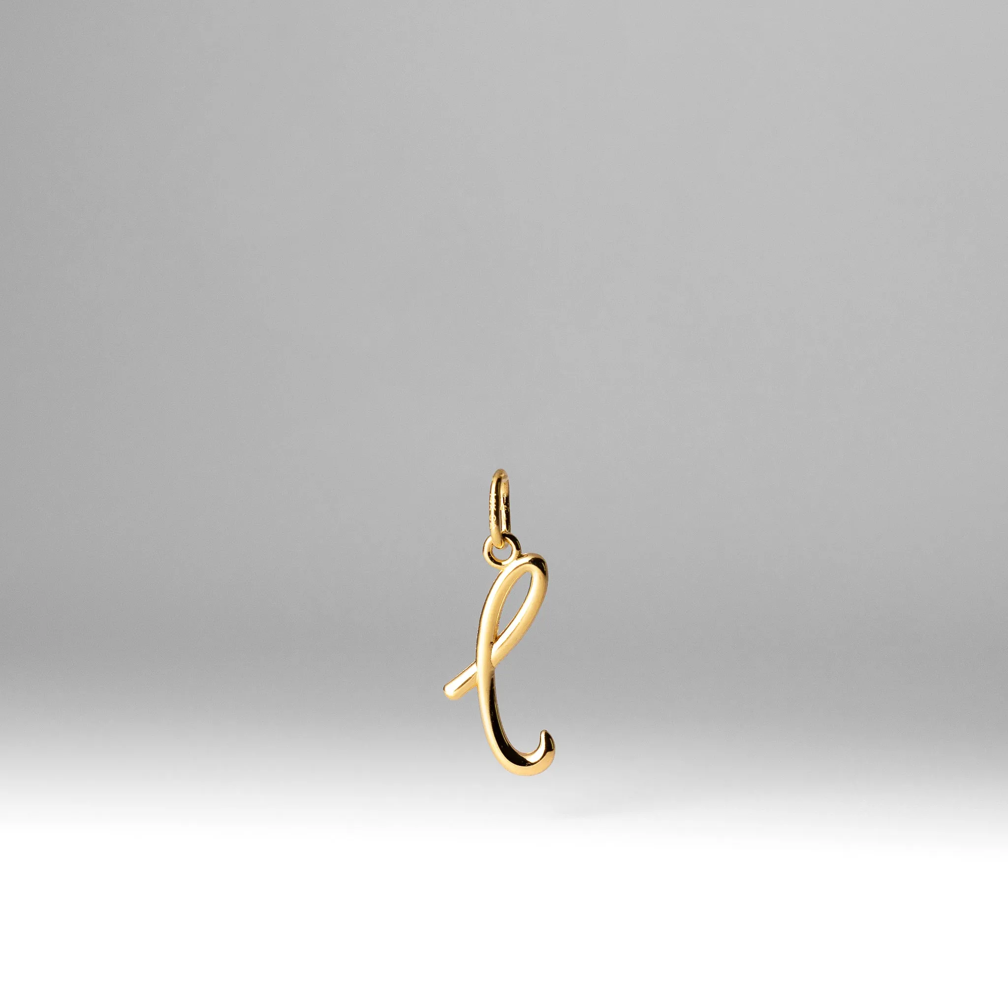 Gold Lowercase Initial "L" Pendant Model-YC1060