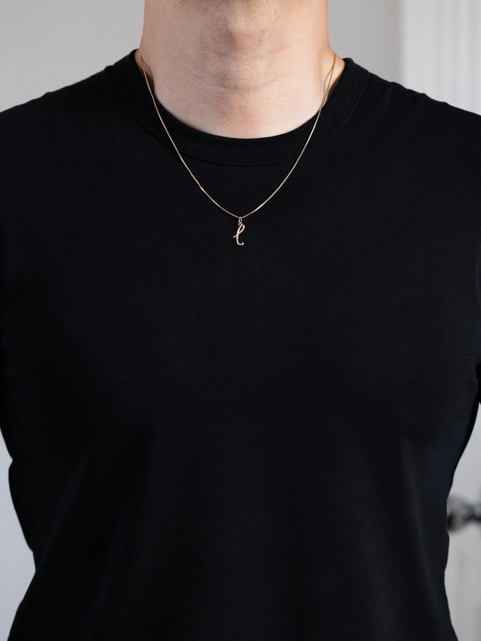Gold Lowercase Initial "L" Pendant Model-YC1060