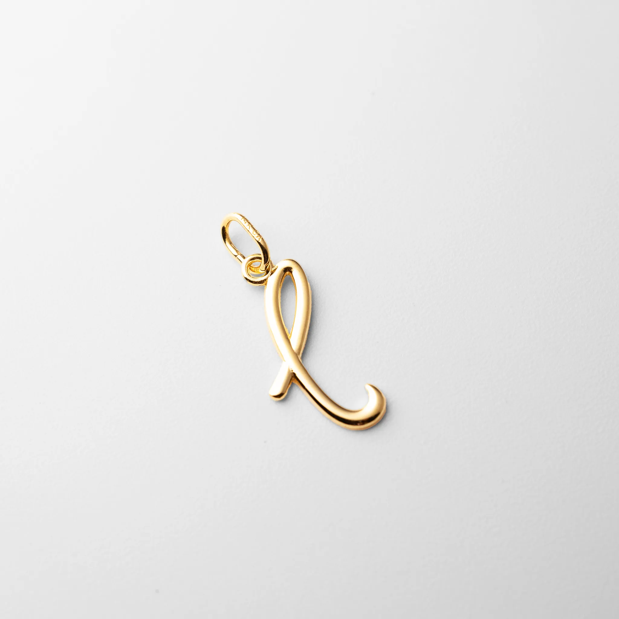 Gold Lowercase Initial "L" Pendant Model-YC1060