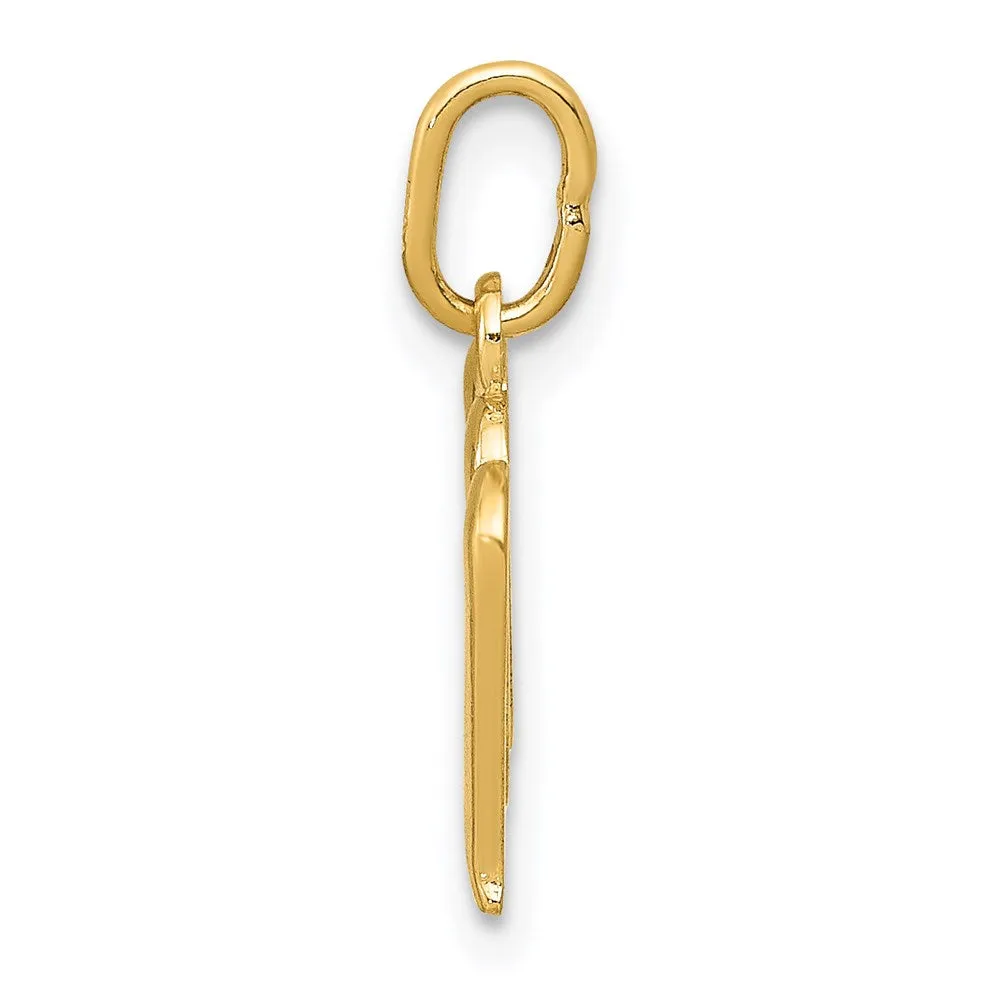 Gold Lowercase Initial "m" Pendant Model-YC1060