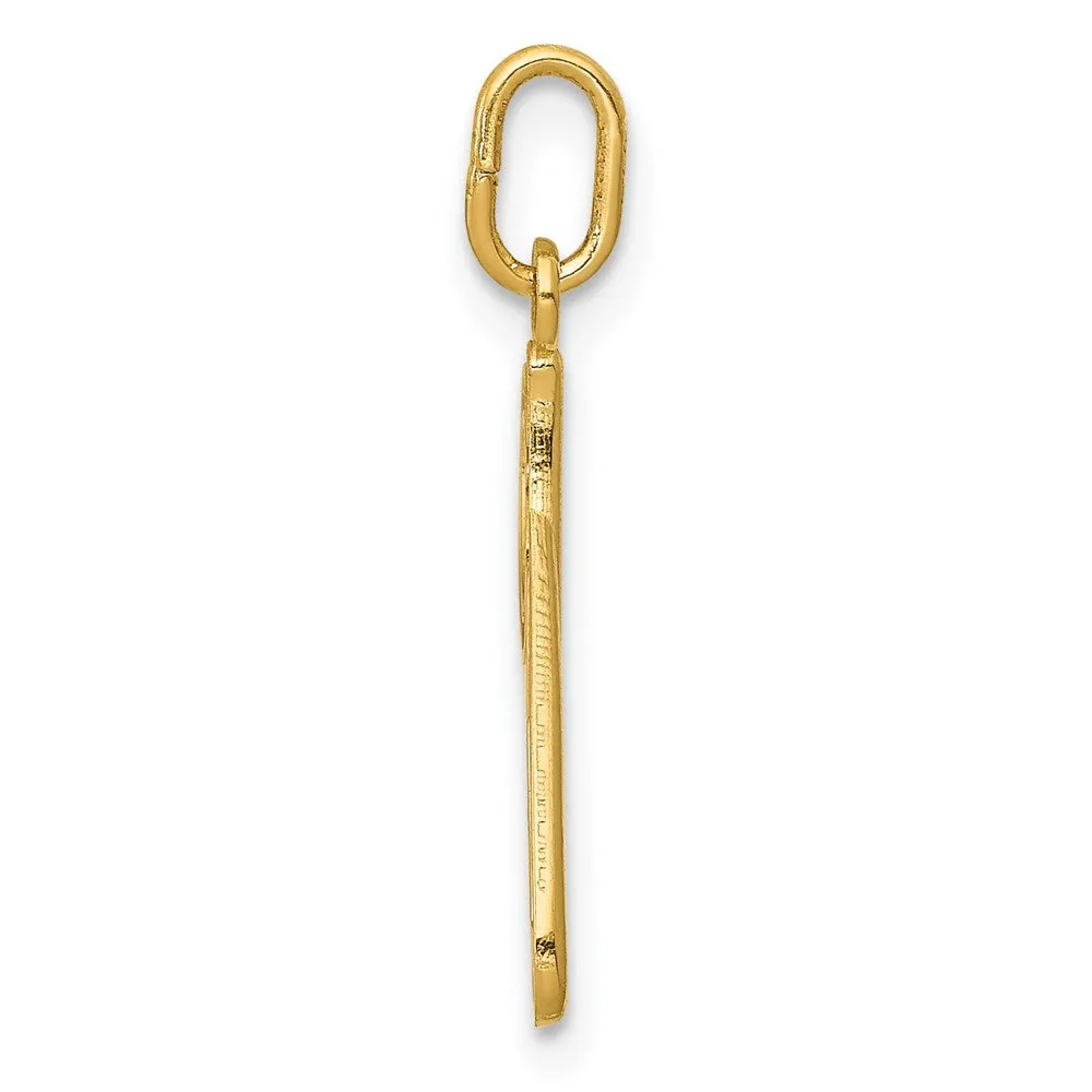 Gold Lowercase Initial "p" Pendant Model-YC1060