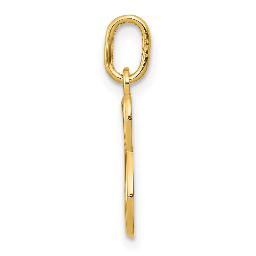 Gold Lowercase Initial "s" Pendant Model-YC1060