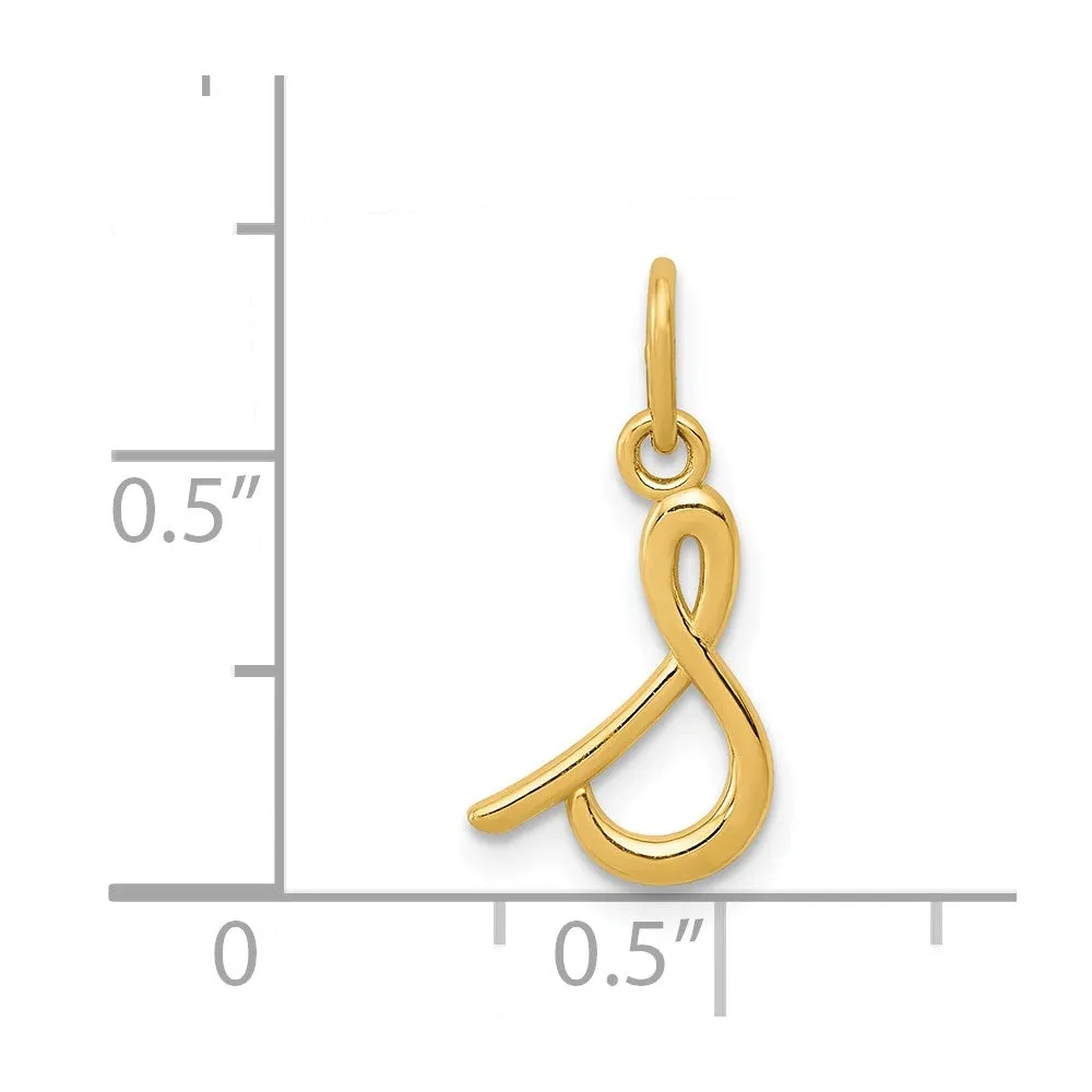 Gold Lowercase Initial "s" Pendant Model-YC1060