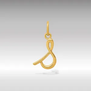 Gold Lowercase Initial "s" Pendant Model-YC1060