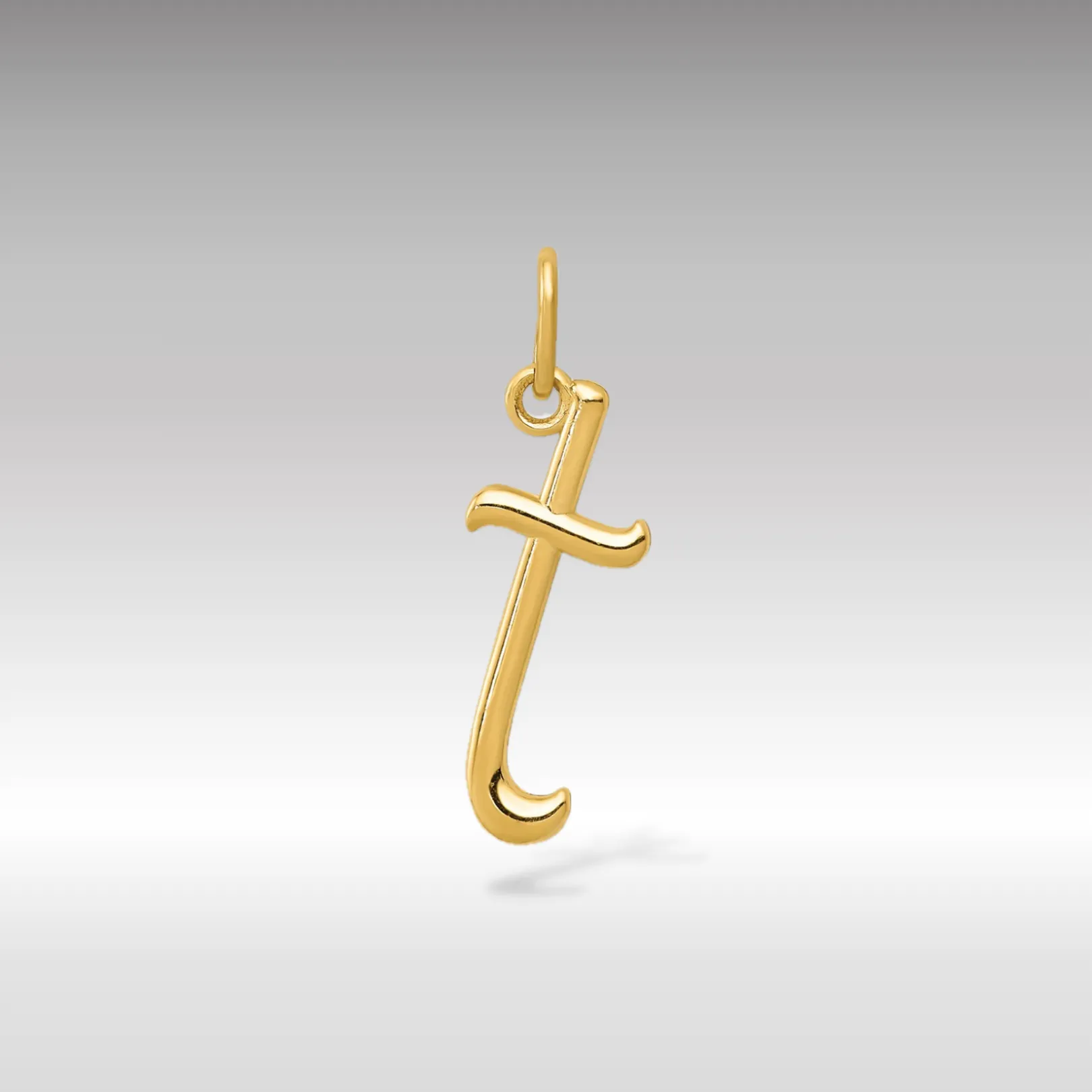 Gold Lowercase Initial "t" Pendant Model-YC1060
