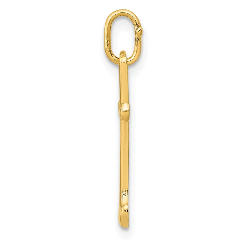 Gold Lowercase Initial "t" Pendant Model-YC1060