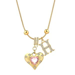 Gold Necklace for Women - Customized Name Pendant - Non-Tarnish Initial Jewelry - Trendy Letter Necklace - Gifts for Her - Love Necklace