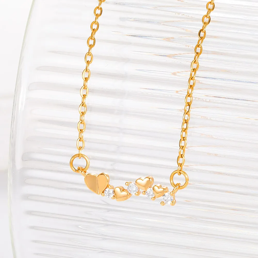 Golden Color Stainless Steel Chain Women's Necklace
