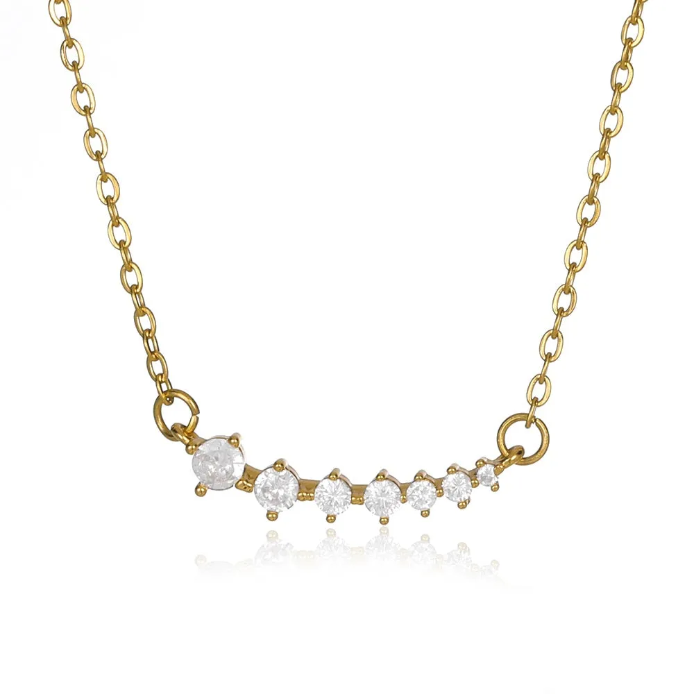 Golden Color Stainless Steel Chain Women's Necklace