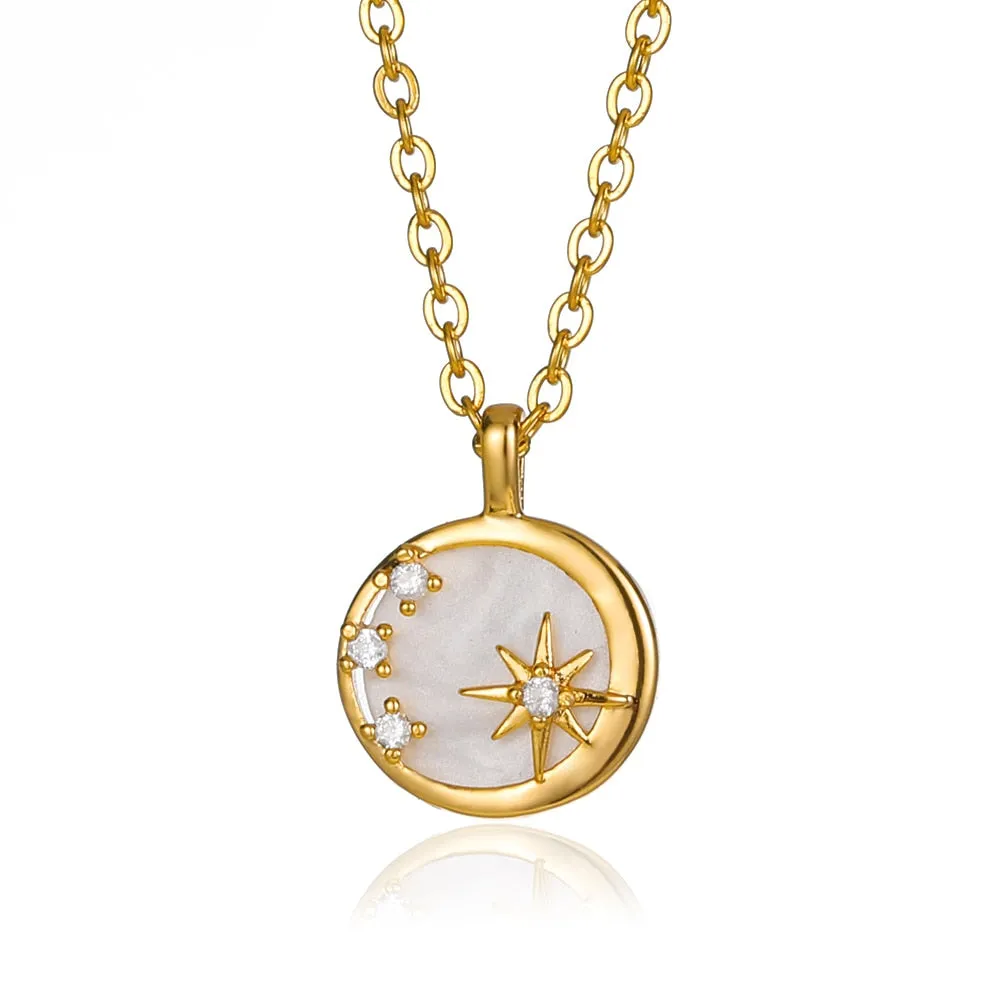 Golden Color Stainless Steel Chain Women's Necklace
