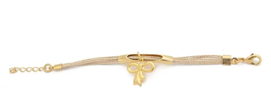 Golden Key Charm Bracelet (Set of 3)