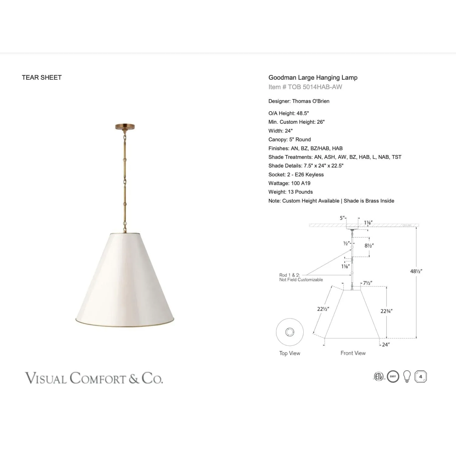 Goodman Large Hanging Lamp