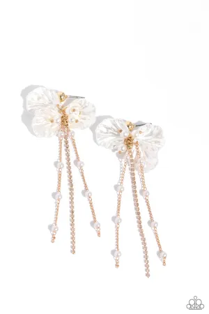 Graceful Gesture - Gold Post Earring-Paparazzi
