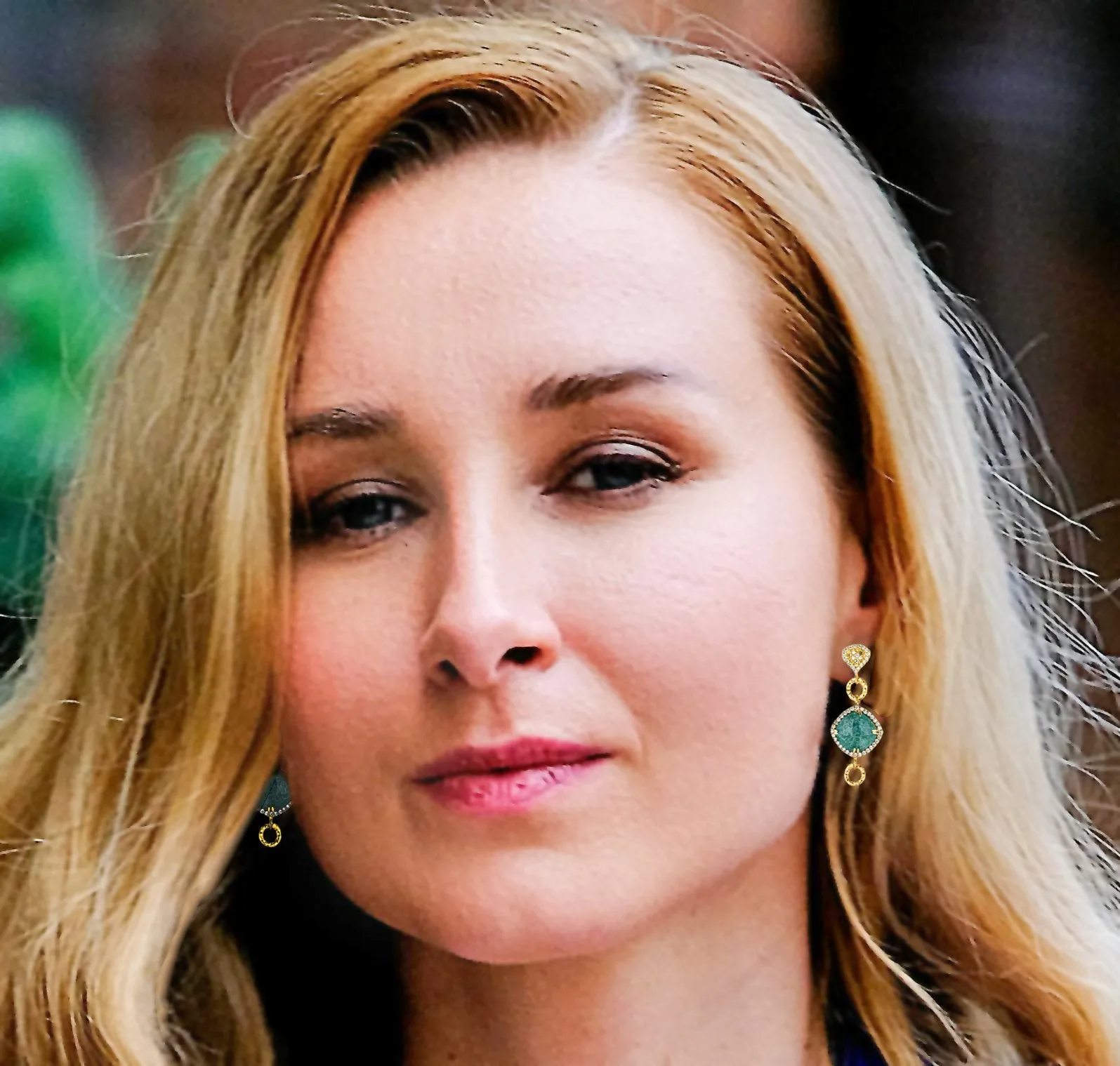 Green Aventurine and Cubic Zirconia Drop Earrings