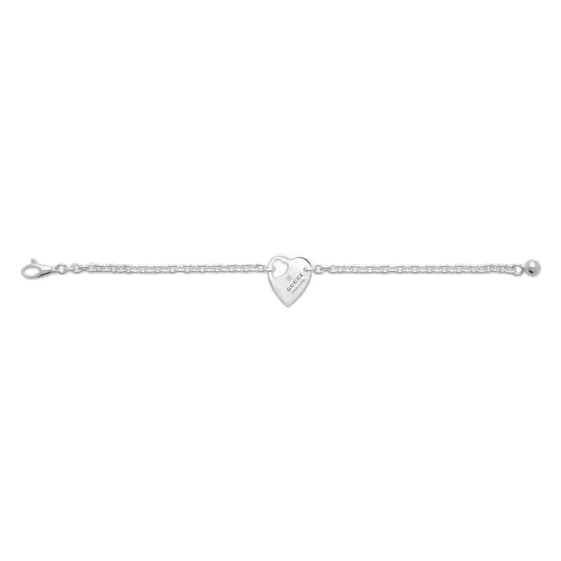 Gucci Trademark Sterling Silver Charm Bracelet