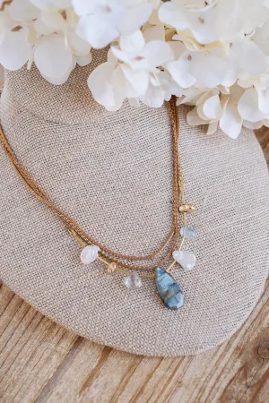 Hailey Gerrits Classic Seda Necklace Labradorite N04LB