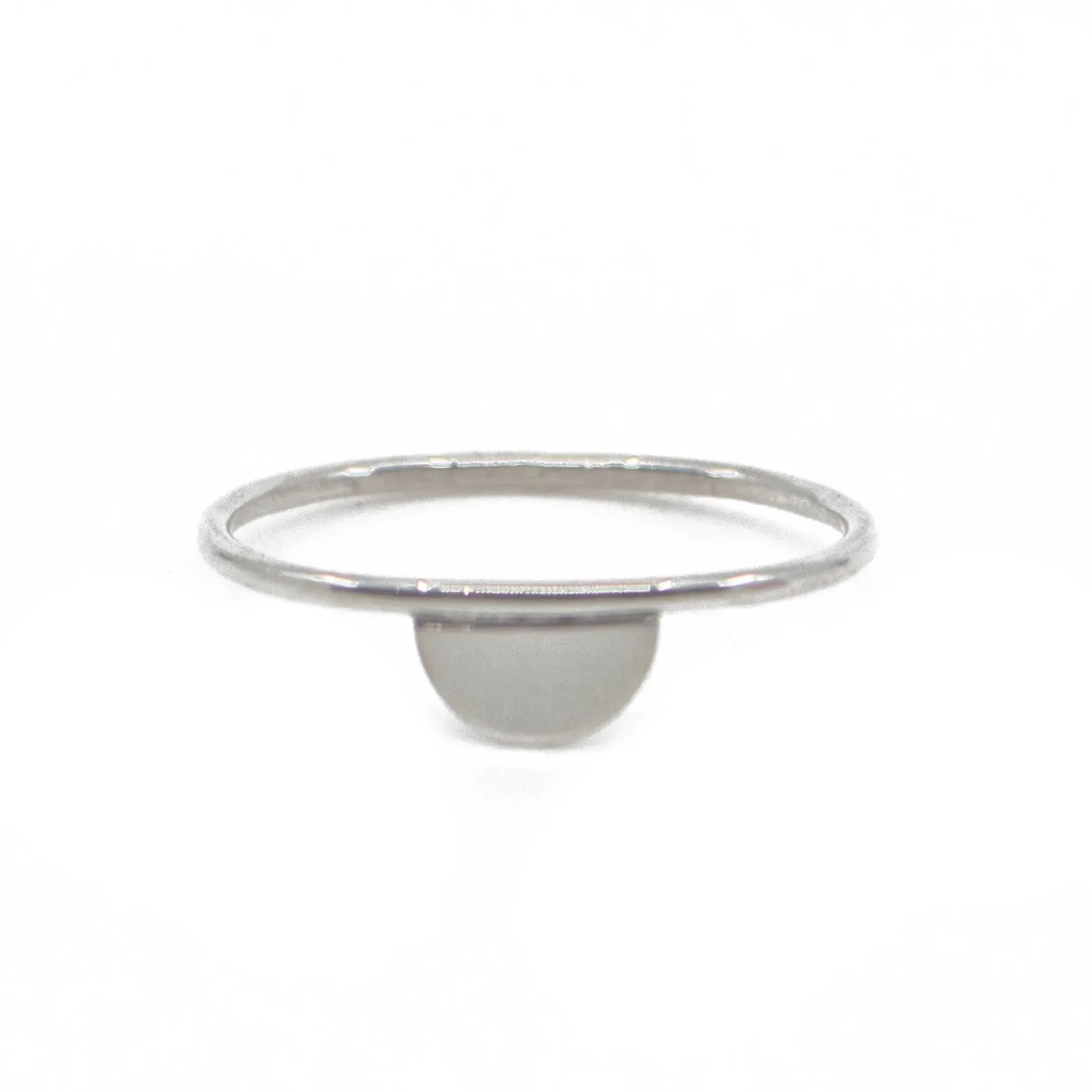 Half Moon Ring in Silver