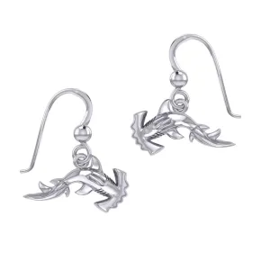 Hammerhead Shark Silver Earrings by Peter Stone TER2188