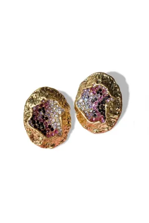 Handmade Designer Stud Rhinestone Earrings
