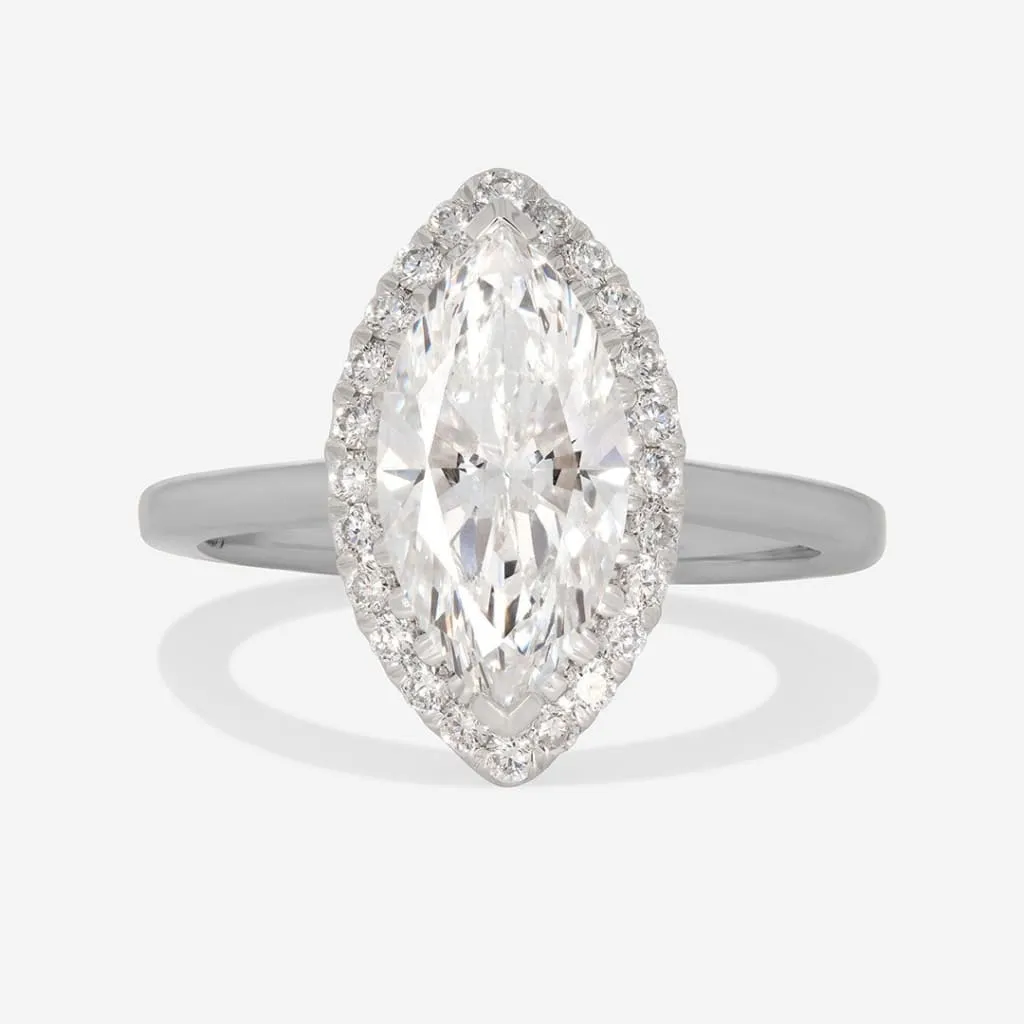 Havana | Marquise Halo Lab Diamond Set in Platinum 2.20ct