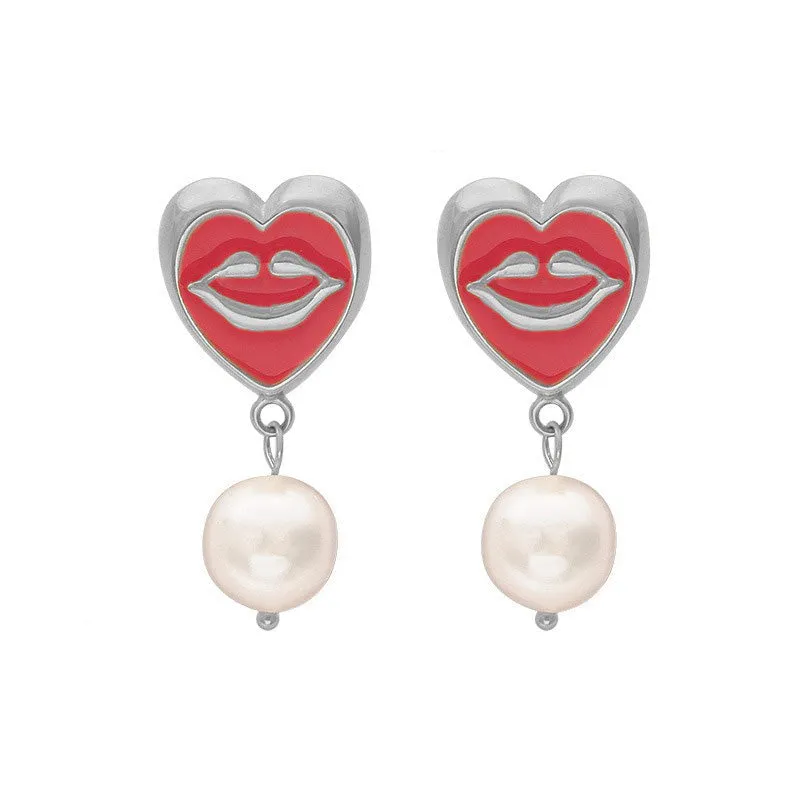 Heart Drop Earrings