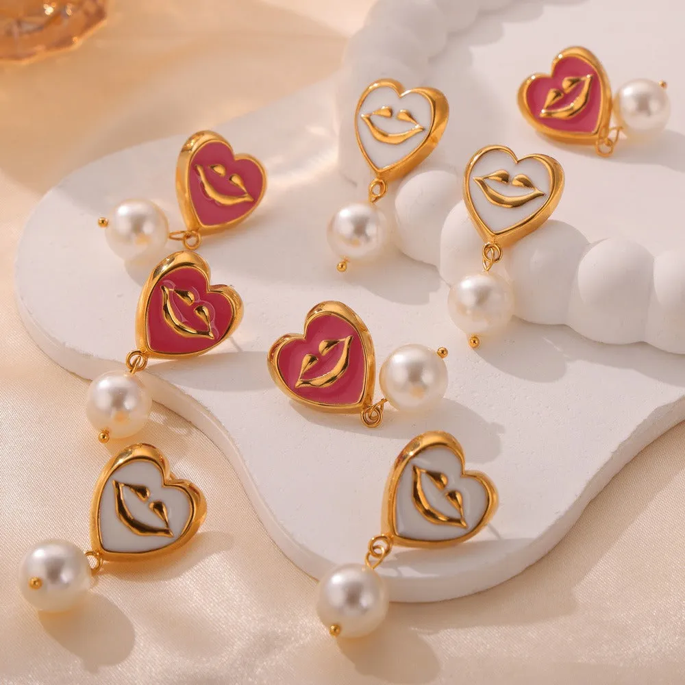 Heart Drop Earrings