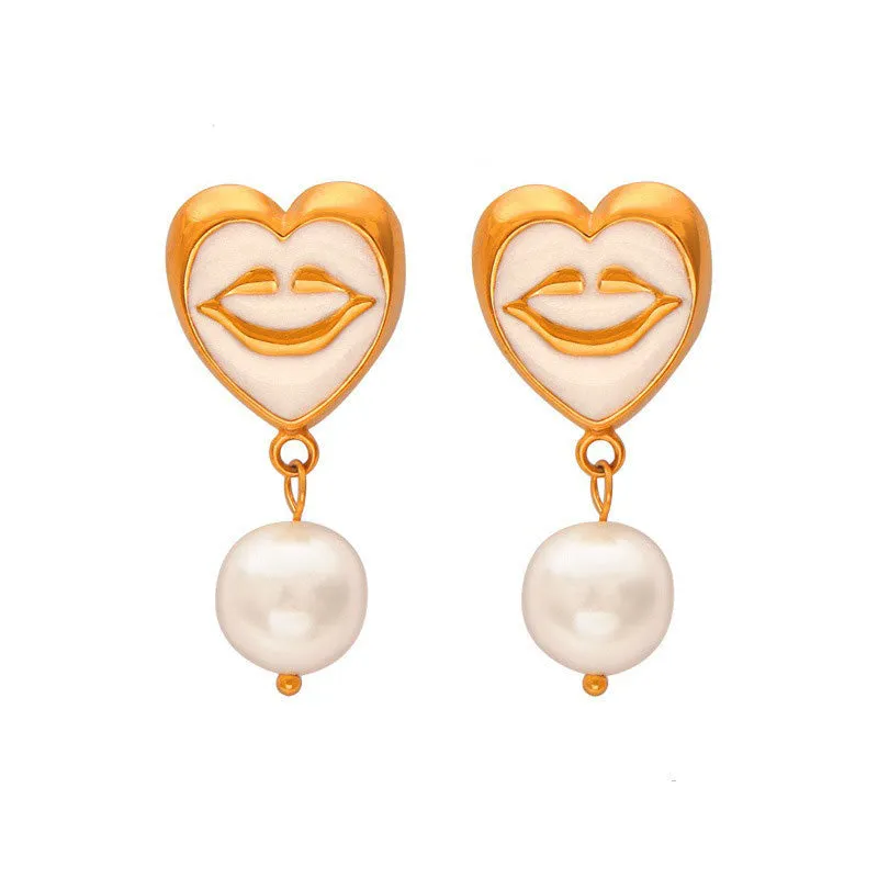 Heart Drop Earrings