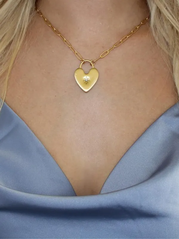 Heart of Gold Necklace, Gold