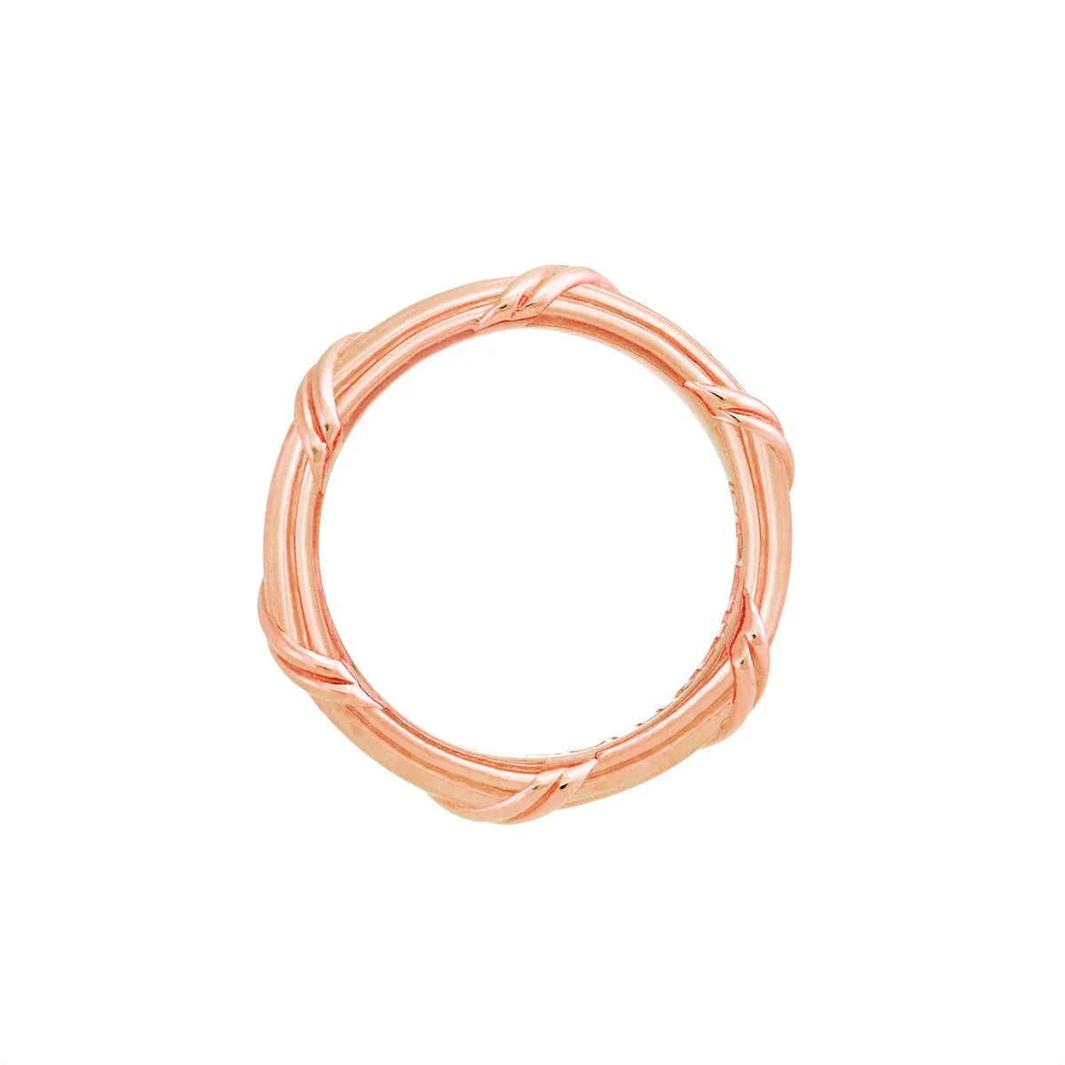 Heritage Eternity Band in 18K rose gold 3 mm Sizes 10 - 13