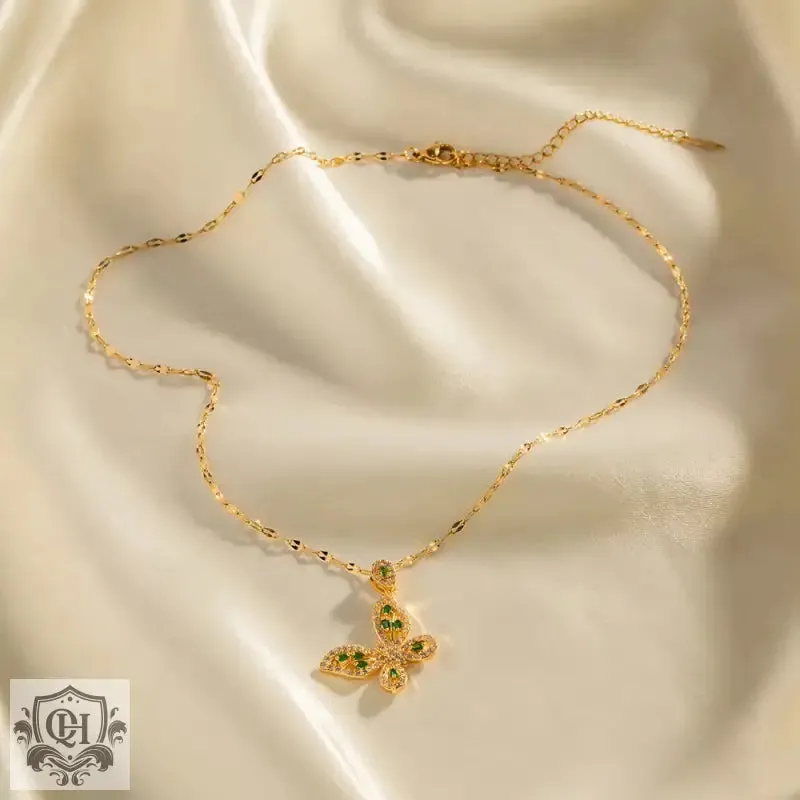 Hollow Butterfly Pendant Necklace