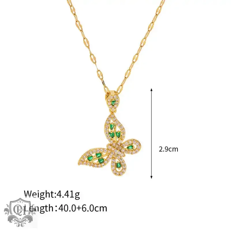 Hollow Butterfly Pendant Necklace