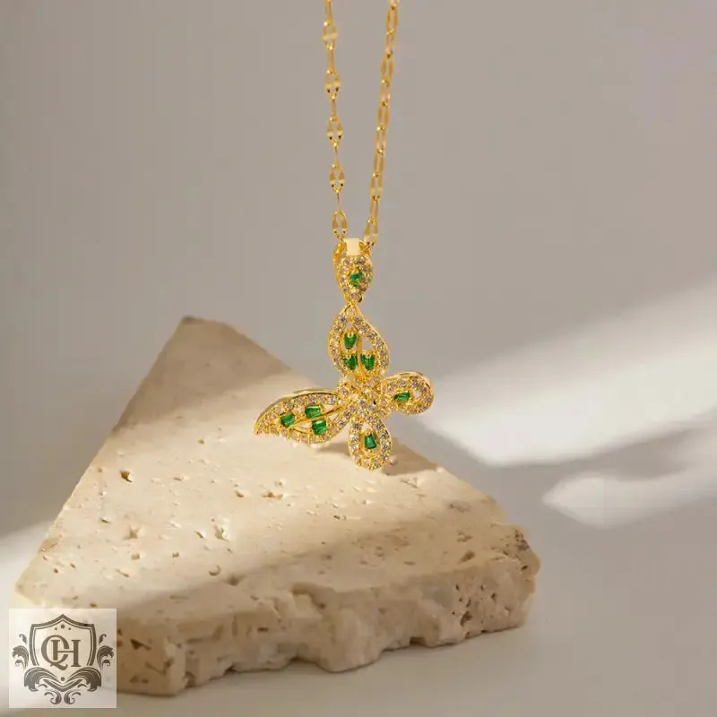 Hollow Butterfly Pendant Necklace