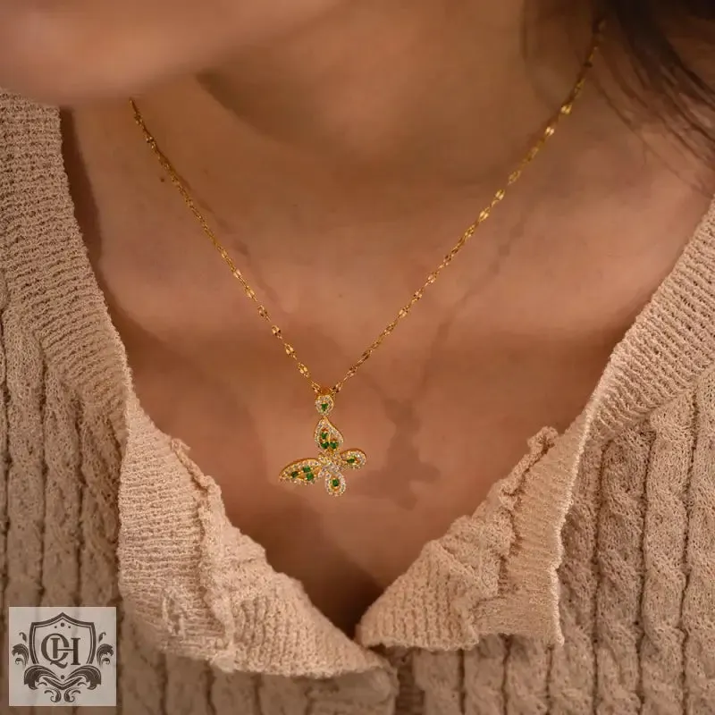Hollow Butterfly Pendant Necklace