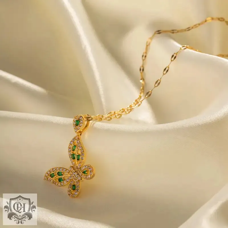 Hollow Butterfly Pendant Necklace