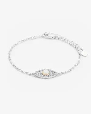 Iced Opal Evil Eye Bracelet