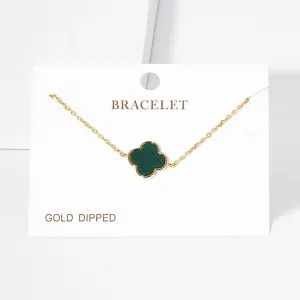 iLLASPARKZ Gold Dipped Quatrefoil Charm Bracelet