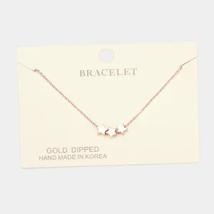 iLLASPARKZ Gold Dipped Triple Star Charm Bracelet