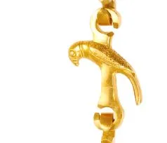 Indian Art Villa Brass Jhula Chain Horse, Parrot, Men Guard, Peacock,  Rudraksh Design, 193.55 cm Each, Set of 4