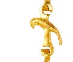 IndianArtVilla Brass Jhula Chain Horse, Parrot, Peacock with 3step Designer Chain 186.44 cm Each, Set of 4
