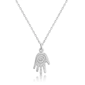 Infinity Hamsa Necklace in Sterling Silver