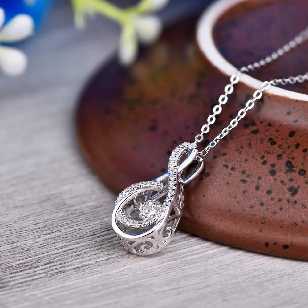 Infinity Pendant Silver Necklace for women