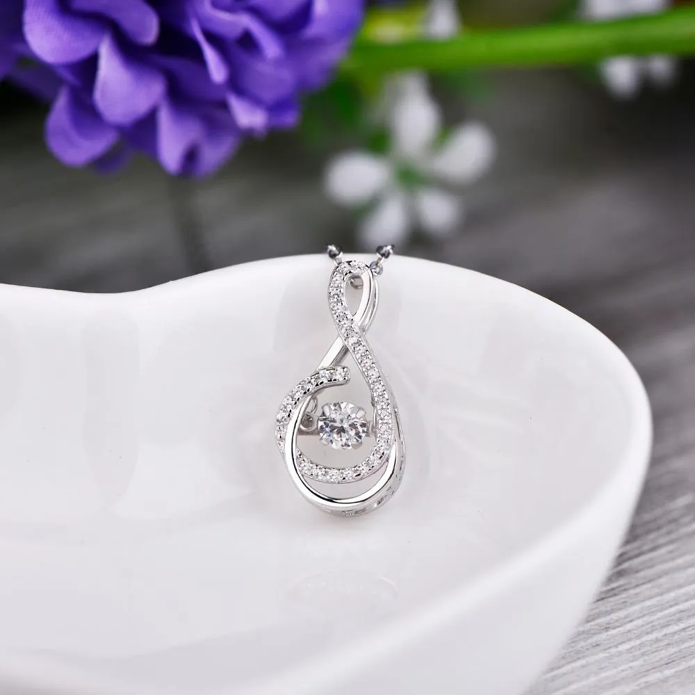 Infinity Pendant Silver Necklace for women