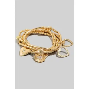 Intricate Heart Charm Bracelet