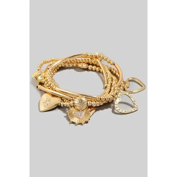 Intricate Heart Charm Bracelet