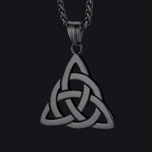 Irish Celtic Trinity Knot Necklace for Men Women in Stainless Steel