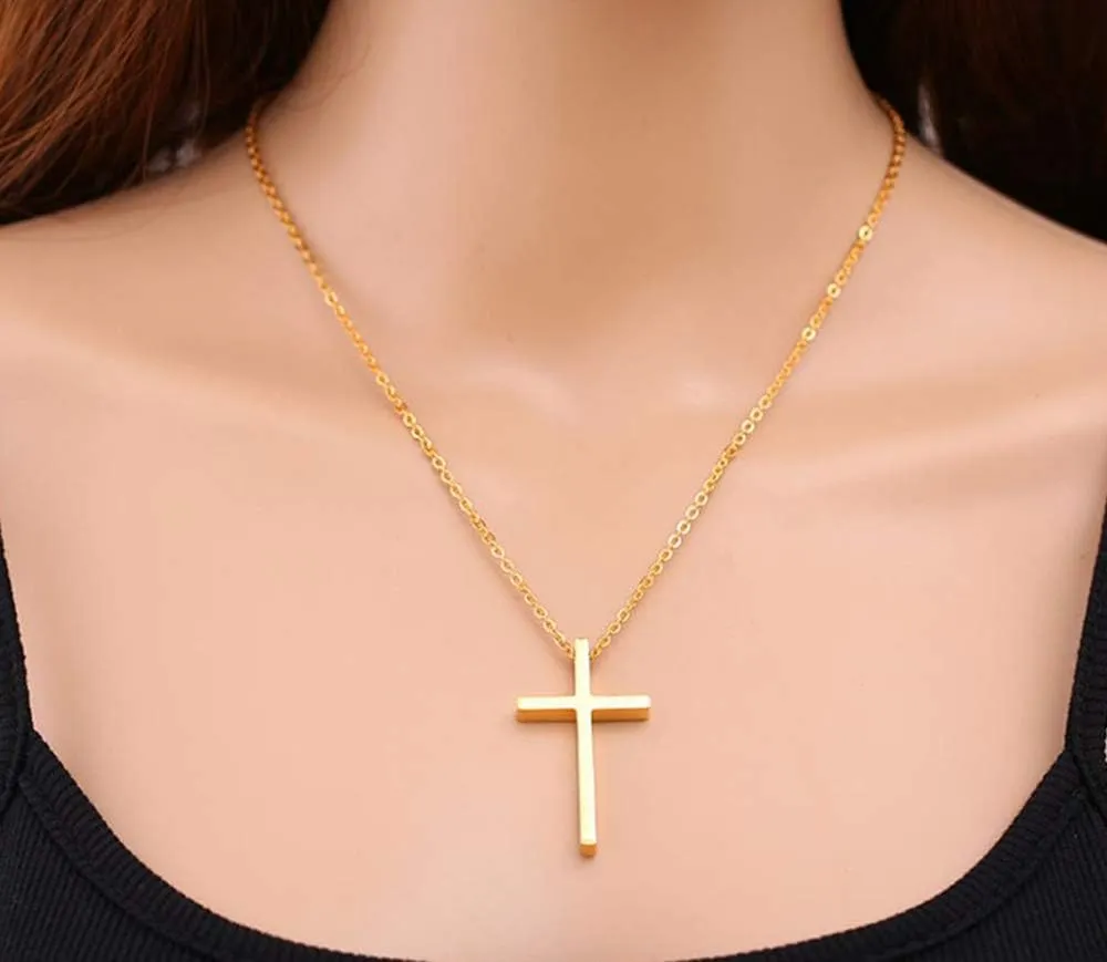 Jesus Cross Charm Necklace Women God Love Pendant Stainless Steel Holy Bible for Sister Mom Wife Daughter Cousin Family Birthday Christmas