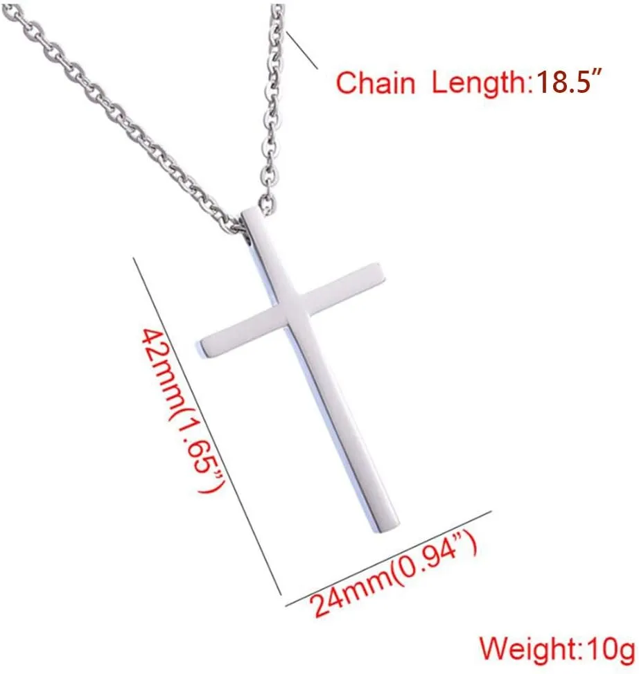 Jesus Cross Charm Necklace Women God Love Pendant Stainless Steel Holy Bible for Sister Mom Wife Daughter Cousin Family Birthday Christmas