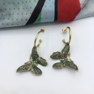 Kalliope Butterfly Hoop Earrings | Greek Crafted