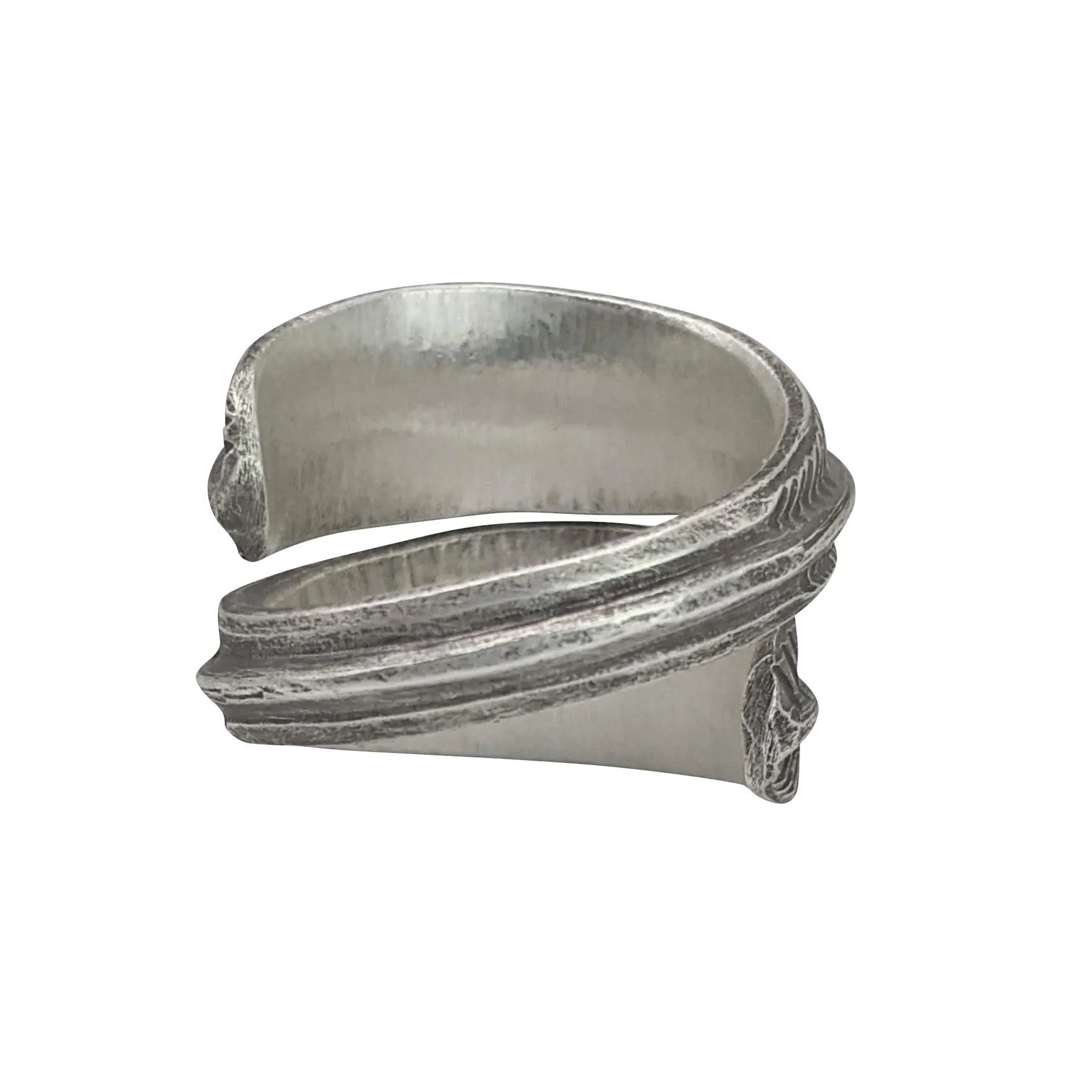 Karen Hill Tribe Silver Boho Wraparound Feather Leaf Ring